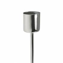 Artikel Metall-Kerzenhalter-Set für Stabkerzen Silber Ø 2,2 cm H 28 cm 2 Stück