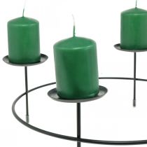 Artikel Kerzenhalter für 4 Kerzen Schwarz Metall Ø28,5cm 2 Stück