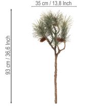 Artikel Künstlicher Kiefernzweig mit Zapfen 93 cm grün-braun Kunststoff