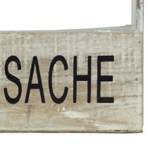 Artikel Holzkiste mit Griff Weiss „Männersache“ Pflanzkasten 30×9×10cm