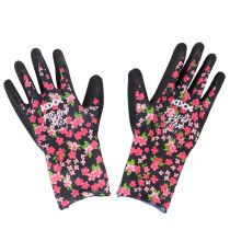 Artikel Kixx Gartenhandschuhe Schwarz Rosa Blüten Größe 8