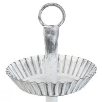 Artikel Etagere Shabby Chic Metall Weiß 2-stöckig Ø16,5cm