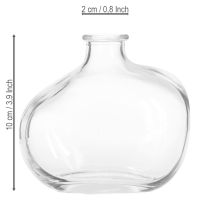 Artikel Kleine Glasvase modern Mini Vase Glas Klar 11×6×10cm 3St