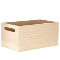 Artikel Holzbox mit Blumen- und Schmetterlingsmotiv, 30x18cm, Naturholz, Dekoration und Aufbewahrung