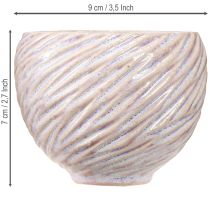Artikel Kleine Keramikschalen Rosa Spiral-Dekor Ø9cm – 4er-Set
