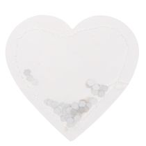 Artikel Transparente Papier-Konfettiherzen 5cm Weiss Silber 24 Stk für Streu- und Geschenkdekoration