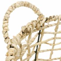 Artikel Flechtkorb Set mit Henkeln aus Binsengras und Metall Ø36/28cm Natur 2-teilig