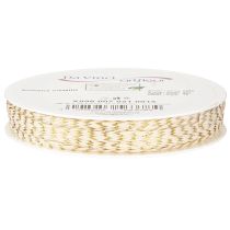 Artikel Kordel Baumwolle Gold und Creme Baumwollband 7mm 15m