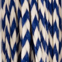 Artikel Geschenkband Kordel aus Polyester gestreift 3 mm 20 m weiss-blau für Dekoration