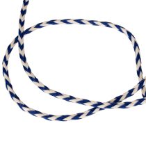Artikel Geschenkband Kordel aus Polyester gestreift 3 mm 20 m weiss-blau für Dekoration