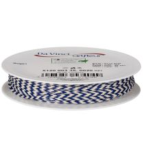Artikel Geschenkband Kordel aus Polyester gestreift 3 mm 20 m weiss-blau für Dekoration