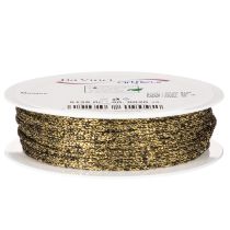 Artikel Kordel Polyester Schwarz-Gold 3mm 20m für Dekoration und Geschenkverpackung