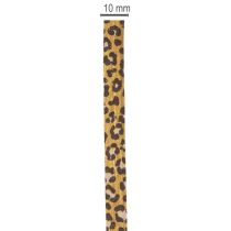 Artikel Kräuselband Baumwolle Leopardendruck 10 mm 100 m für Innenbereich