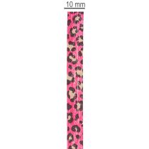 Artikel Dekoband Kräuselband Leoprint Pink 10mm x 100m Geschenkdekoration