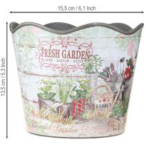 Artikel Kräutertopf Blumentopf Plastik Vintage-Look H13,5cm 2er-Set