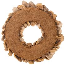 Artikel Baumschwamm-Kranz naturfarben 37cm für Tür- und Wanddekoration