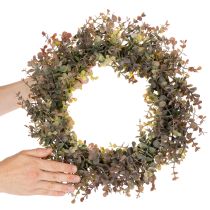 Artikel Künstlicher Eukalyptuskranz Herbstdeko rund 45 cm Kunststoff Grün-Braun