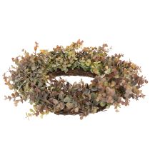Artikel Künstlicher Eukalyptuskranz Herbstdeko rund 45 cm Kunststoff Grün-Braun
