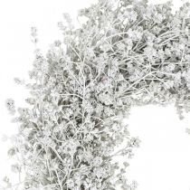 Artikel Weihnachtskranz aus Leinenkraut Weiss Ø34cm – Trockenblumen-Dekoration