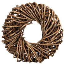 Artikel Kranz aus Naturzweigen Rattan rund 35 cm Braun für Dekoration