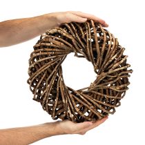 Artikel Kranz aus Naturzweigen Rattan rund 35 cm Braun für Dekoration