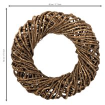 Artikel Dekokranz aus Naturzweigen Rattan rund braun 45 cm für den Innenbereich