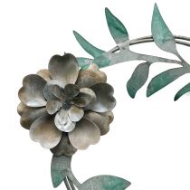 Gartenstecker Blütenkranz Metall H63cm