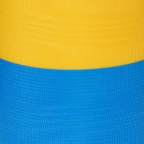 Artikel Kranzband Moiré 150 mm Blau-Gelb – Dekoband für Trauerkränze und Feierlichkeiten