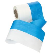 Artikel Kranzband Taft Moiré Blau-Weiss 150 mm Dekorationsband