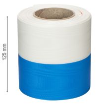 Artikel Kranzband Taft Blau-Weiss Moiré 100 mm Dekoband für Gedenk- und Festdekoration