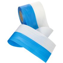 Artikel Kranzband Taft Blau-Weiss Moiré 100 mm Dekoband für Gedenk- und Festdekoration