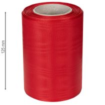 Artikel Kranzband 125mm x 25m Rot aus Acetat – Schleifenband für Trauerkränze, Dekoration und Beschriftungen