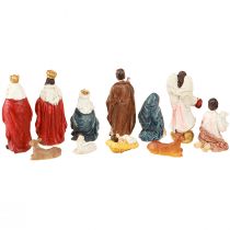 Artikel Krippenfiguren-Set aus Polystone, handbemalt, 11 bunte Figuren, 3.5–9.5 cm