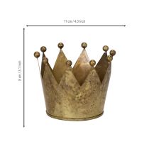 Artikel Deko-Krone aus Metall in goldener Vintage-Optik, Durchmesser 11 cm