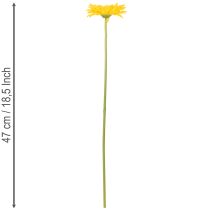 Artikel Künstliche Gerbera in Sonnengelb, 47 cm, Kunststoff und Metall 6St