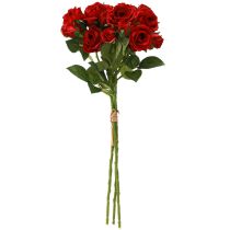 Artikel Künstliche Rosen Rot 45 cm 3 Stiele mit Ø bis 4 cm