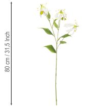 Artikel Künstlicher Gloriosa Blütenzweig weiss gelb aus Kunststoff und Stoff 80 cm 3er-Set