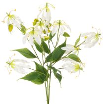 Artikel Künstlicher Gloriosa Blütenzweig weiss gelb aus Kunststoff und Stoff 80 cm 3er-Set