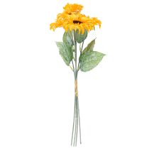 Artikel Künstliche Sonnenblumen mit Blättern aus Kunststoff 58cm Gelb 4 Stück
