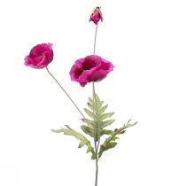 Künstliche Mohnblumen Deko Seidenblumen Pink 70cm