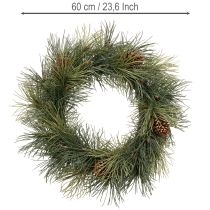 Artikel Künstlicher Kiefernkranz mit Zapfen 60 cm Grün