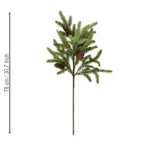 Artikel Künstlicher Tannenzweig mit echten Zapfen Weihnachtszweig 78cm