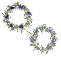 Artikel Künstlicher Blumenkranz Lavendel Mediterraner Lavendelkranz Ø35cm 2St