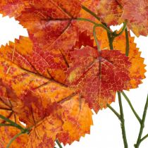 Artikel Künstliches Weinlaub aus Kunststoff, Herbstfarben, 63 cm, 3er Set