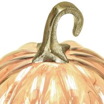 Artikel Kürbis-Deko aus Glas Ø14 cm H18 cm Orange für Tischdekoration Herbst und Weihnachten