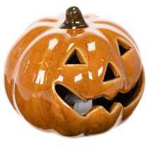 Artikel Keramikkürbis mit LED Beleuchtung 10cm Orange für Halloween