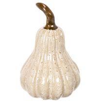 Artikel Deko Kürbis aus Keramik 12 cm in Cremebeige