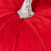 Artikel Set aus drei Stoff-Kürbissen in Orange, Gelb und Rot, 13 cm hoch, herbstliche Tischdekoration