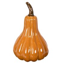 Artikel Kürbis aus Keramik, 26 cm, orange, herbstliche Innendekoration