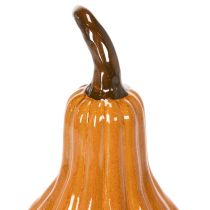 Artikel Kürbis aus Keramik, 26 cm, orange, herbstliche Innendekoration